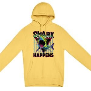 Shark Happens Premium Pullover Hoodie