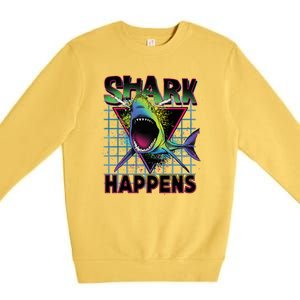 Shark Happens Premium Crewneck Sweatshirt