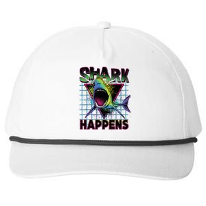 Shark Happens Snapback Five-Panel Rope Hat