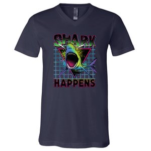 Shark Happens V-Neck T-Shirt