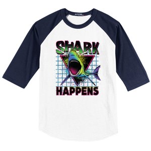 Shark Happens Baseball Sleeve Shirt