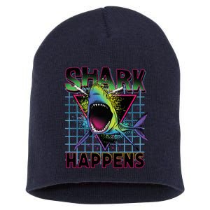 Shark Happens Short Acrylic Beanie