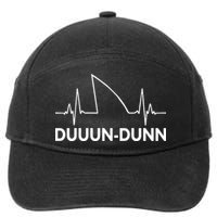 Shark Heartbeat Pulse Duuun-Dunn 7-Panel Snapback Hat