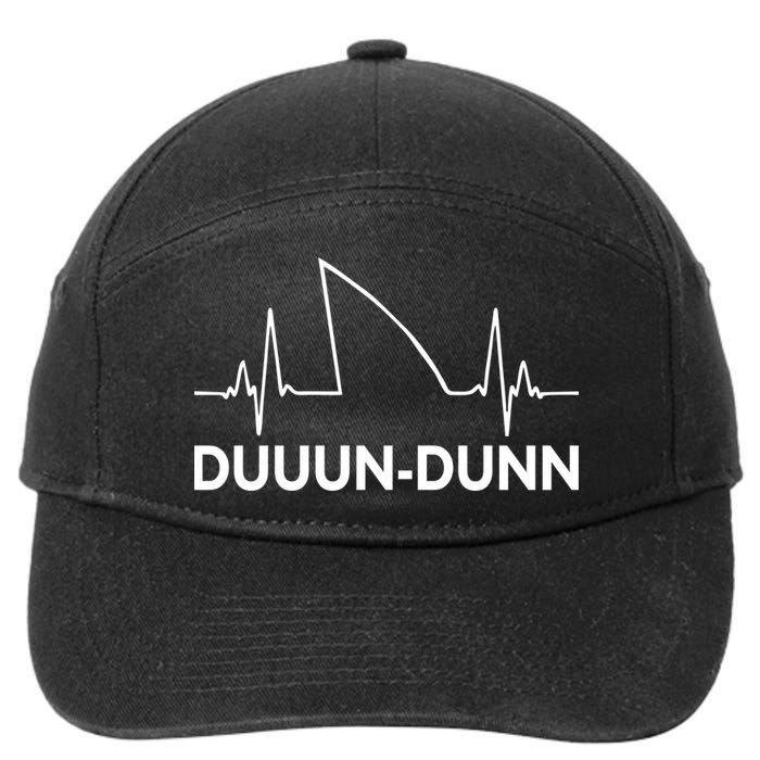 Shark Heartbeat Pulse Duuun-Dunn 7-Panel Snapback Hat