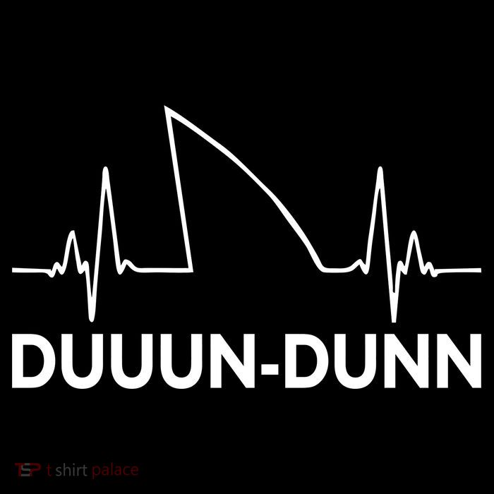 Shark Heartbeat Pulse Duuun-Dunn Drawstring Bag
