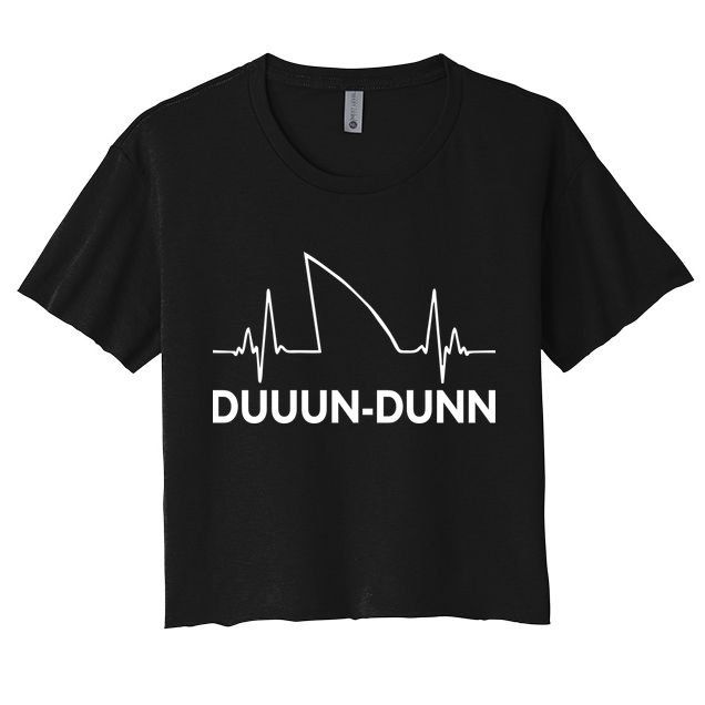 Shark Heartbeat Pulse Duuun-Dunn Crop Top