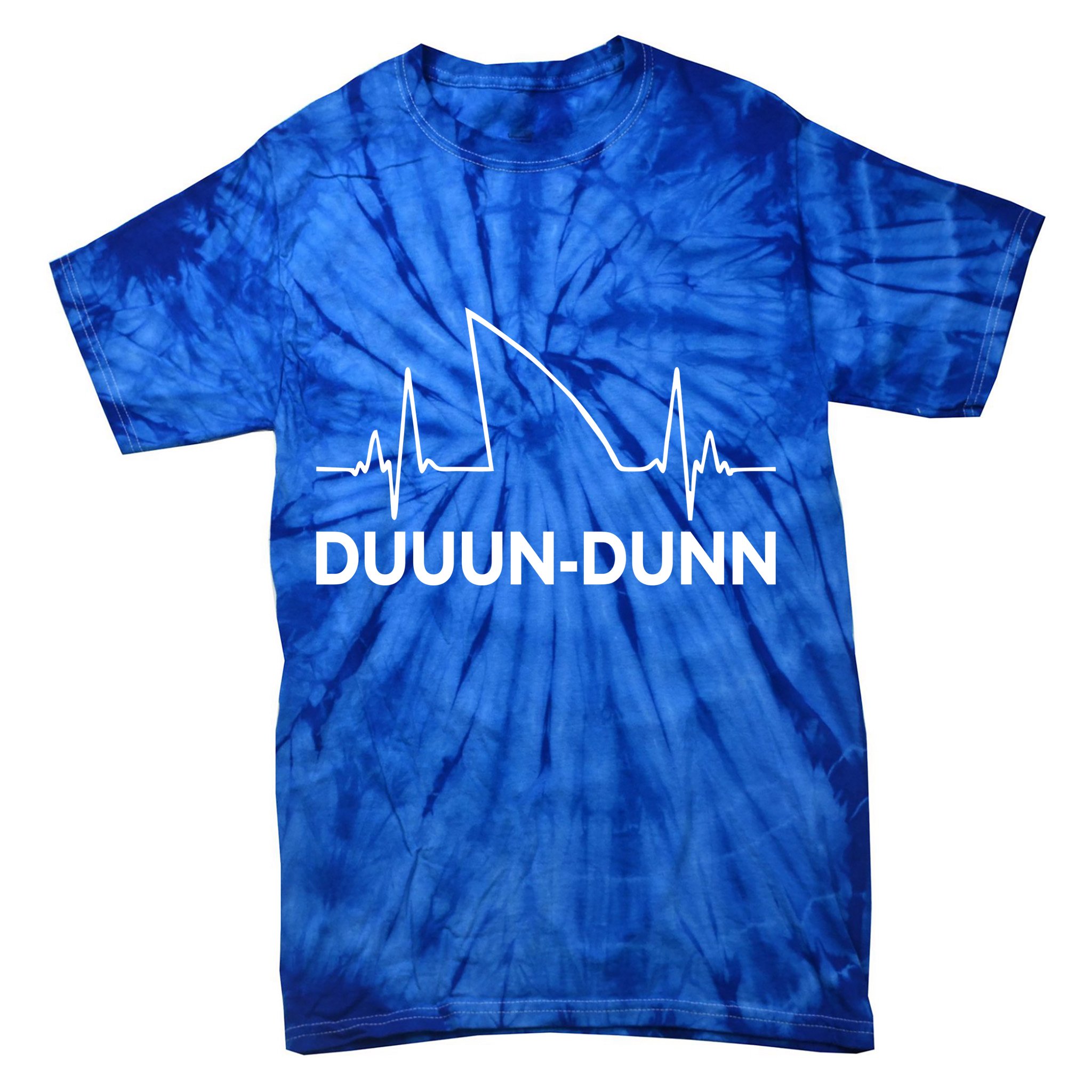 Shark Heartbeat Pulse Duuun-Dunn Tie-Dye T-Shirt