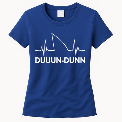 Shark Heartbeat Pulse Duuun-Dunn Womens T-Shirt