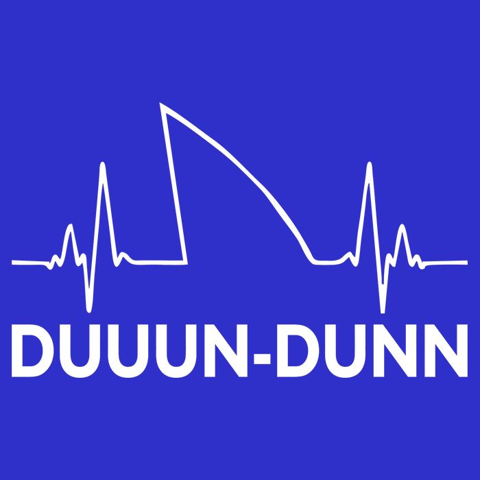 Shark Heartbeat Pulse Duuun-Dunn Women's V-Neck T-Shirt