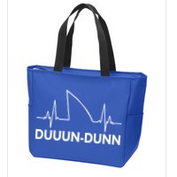 Shark Heartbeat Pulse Duuun-Dunn Zip Tote Bag