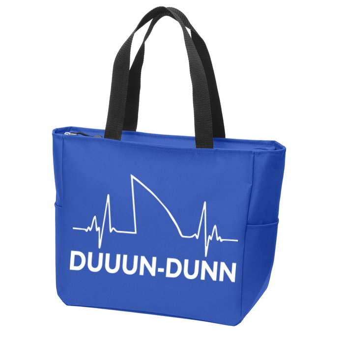 Shark Heartbeat Pulse Duuun-Dunn Zip Tote Bag