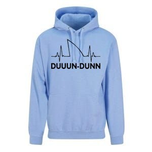 Shark Heartbeat Pulse Duuun-Dunn Unisex Surf Hoodie