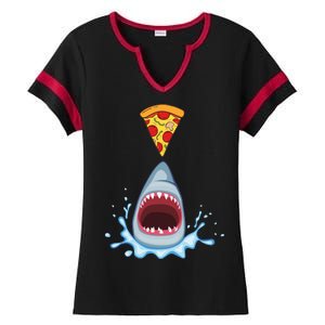 Shark Pizza Attack Ladies Halftime Notch Neck Tee