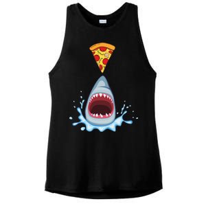 Shark Pizza Attack Ladies PosiCharge Tri-Blend Wicking Tank