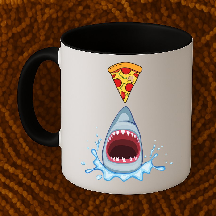 Shark Pizza Attack Mug
