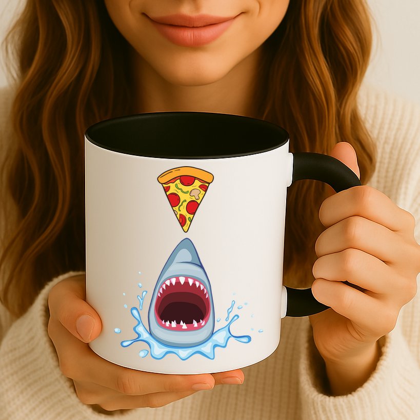 Shark Pizza Attack Mug