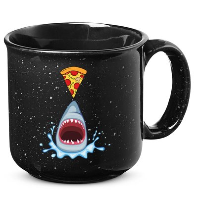 Shark Pizza Attack 15oz Campfire Ceramic Mug