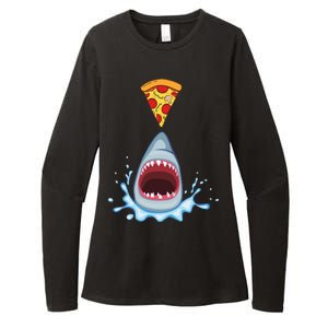 Shark Pizza Attack Womens CVC Long Sleeve Shirt