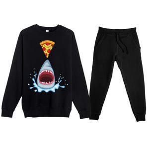 Shark Pizza Attack Premium Crewneck Sweatsuit Set