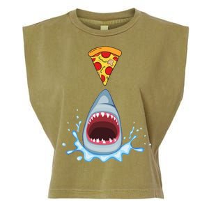 Shark Pizza Attack Garment-Dyed Women's Muscle Tee