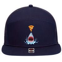 Shark Pizza Attack 7 Panel Mesh Trucker Snapback Hat