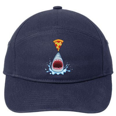 Shark Pizza Attack 7-Panel Snapback Hat