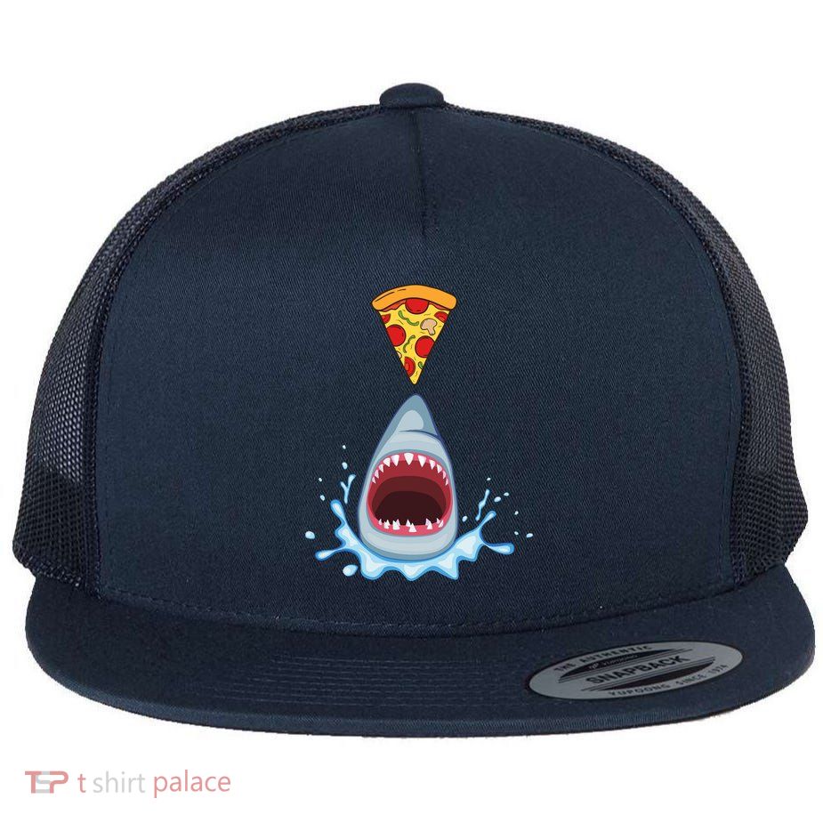 Shark Pizza Attack Flatbill Hat