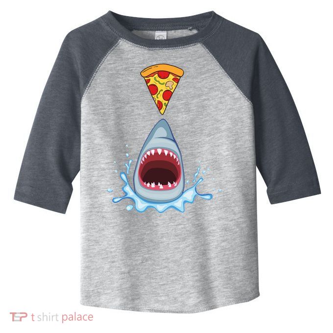 Shark Pizza Attack Toddler Fine Jersey T-Shirt