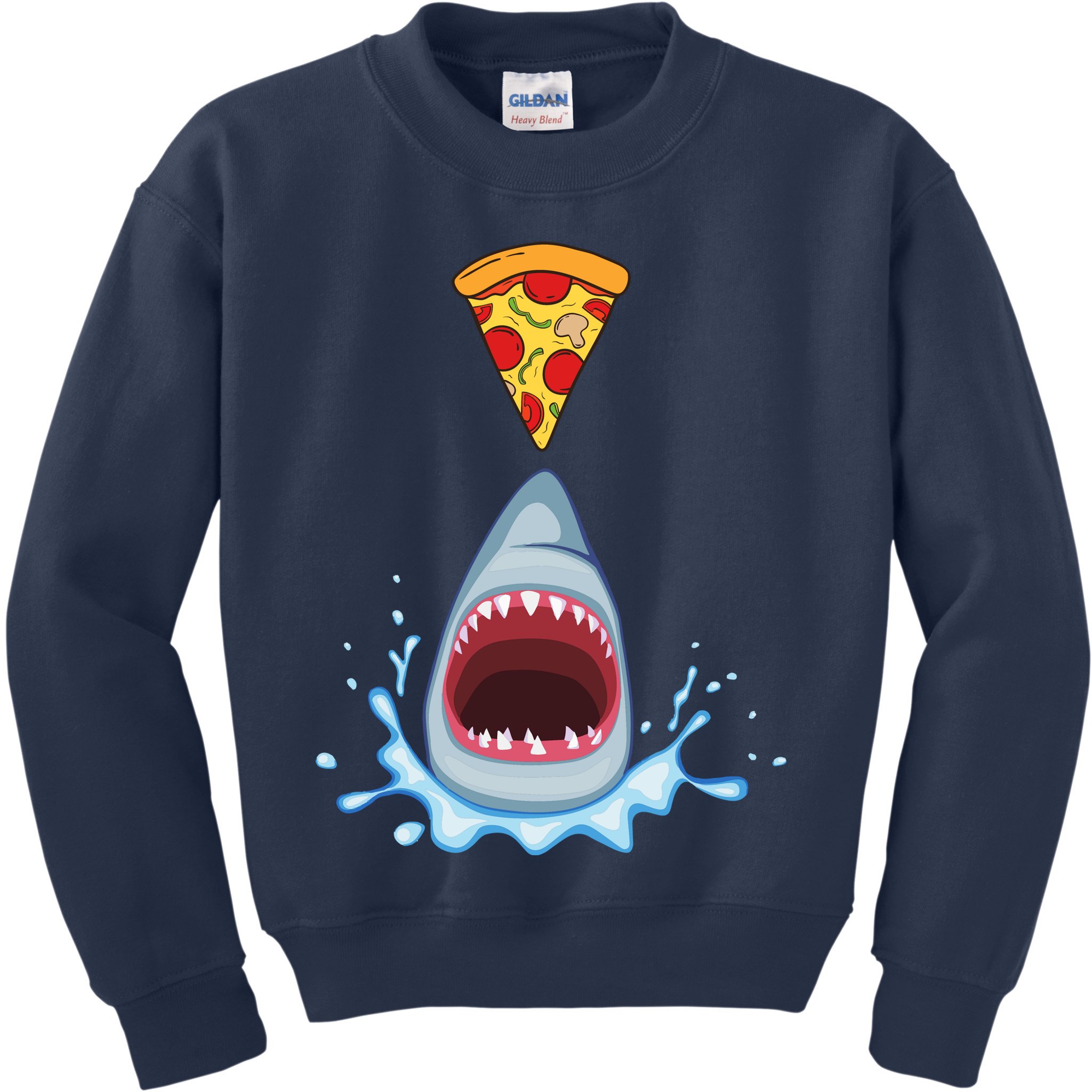 Shark Pizza Attack Kids Sweatshirt