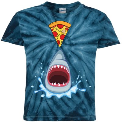 Shark Pizza Attack Kids Tie-Dye T-Shirt