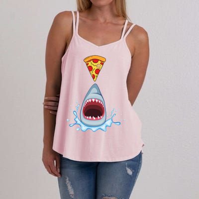 Shark Pizza Attack Women's Strappy Tank