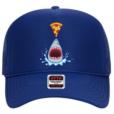 Shark Pizza Attack High Crown Mesh Back Trucker Hat