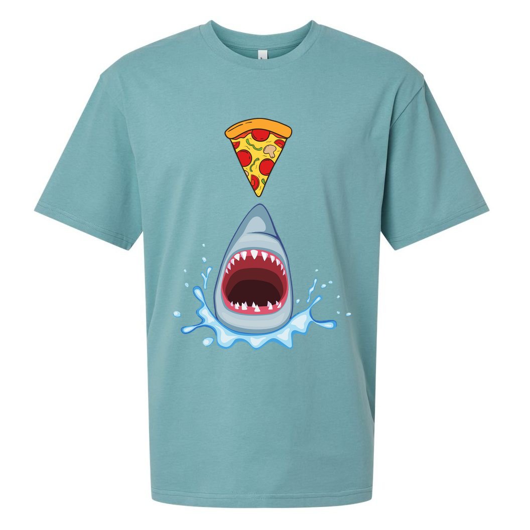 Shark Pizza Attack Sueded Cloud Jersey T-Shirt