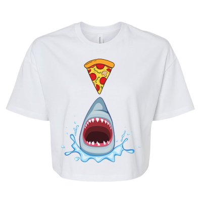 Shark Pizza Attack Bella+Canvas Jersey Crop Tee