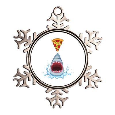 Shark Pizza Attack Metallic Star Ornament