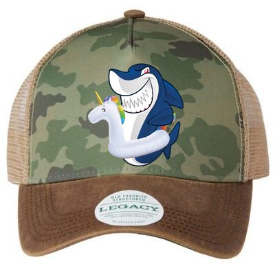 Shark Unicorn Float Pool Party Legacy Tie Dye Trucker Hat