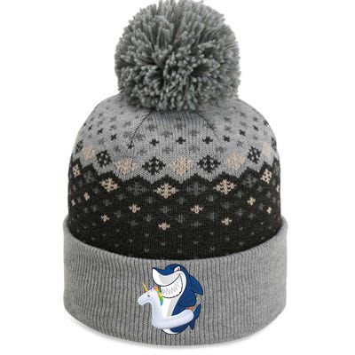 Shark Unicorn Float Pool Party The Baniff Cuffed Pom Beanie