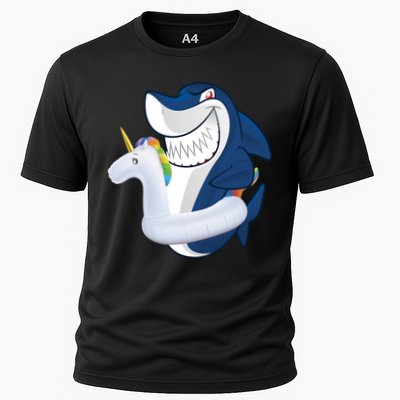 Shark Unicorn Float Pool Party Performance Shirt