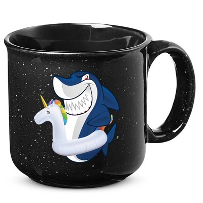 Shark Unicorn Float Pool Party 15oz Campfire Ceramic Mug