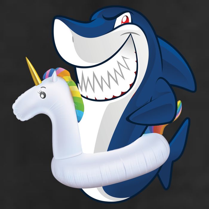 Shark Unicorn Float Pool Party Knit Cap Winter Beanie