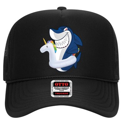 Shark Unicorn Float Pool Party Trucker Hat