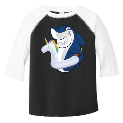 Shark Unicorn Float Pool Party Toddler Fine Jersey T-Shirt