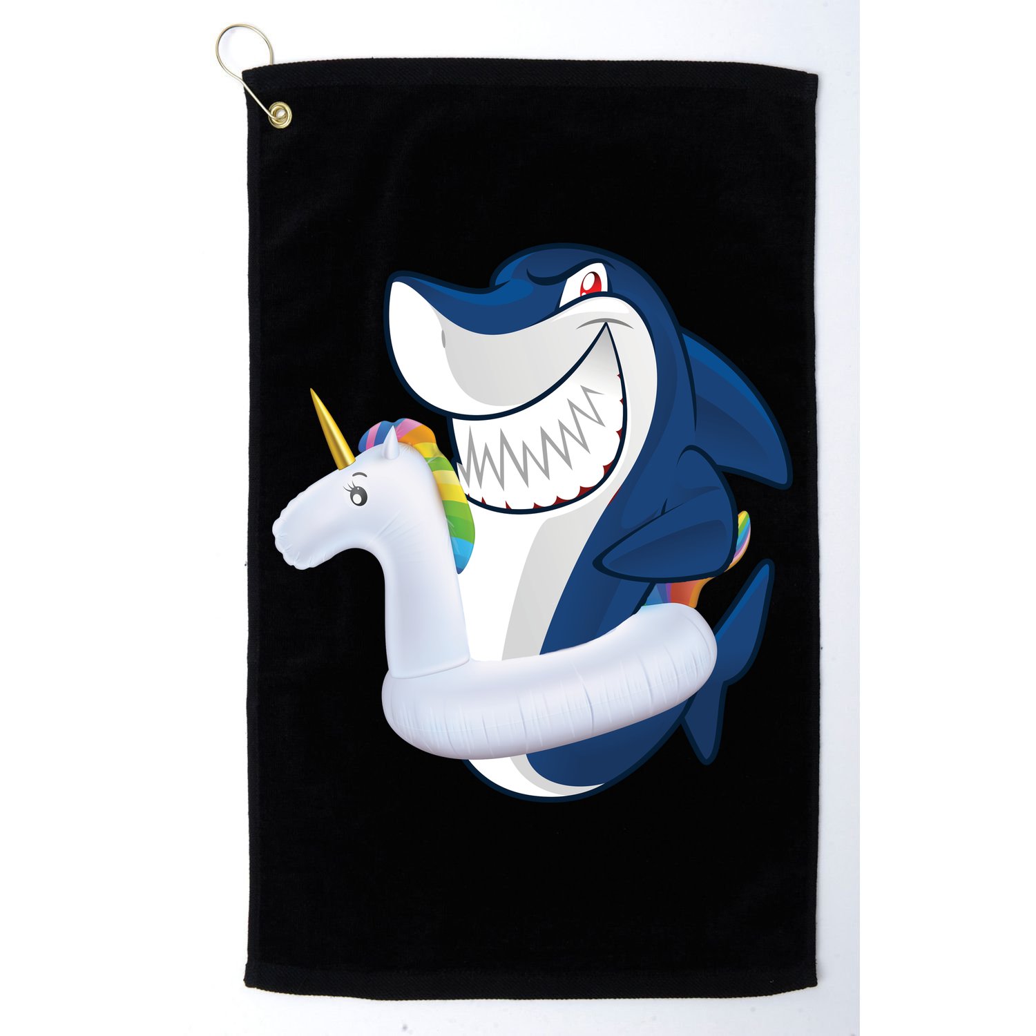 Shark Unicorn Float Pool Party Golf Towel