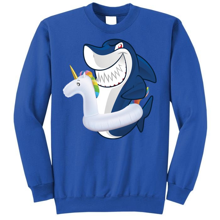 Shark Unicorn Float Pool Party Sweatshirt