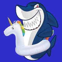 Shark Unicorn Float Pool Party T-Shirt