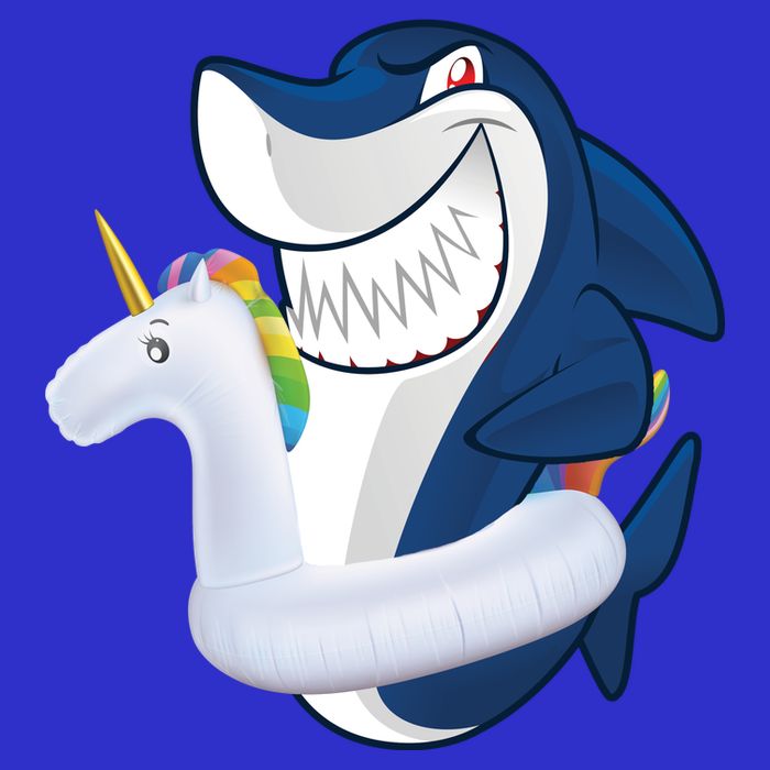 Shark Unicorn Float Pool Party T-Shirt