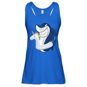 Shark Unicorn Float Pool Party Ladies Essential Flowy Tank