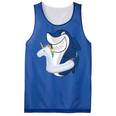 Shark Unicorn Float Pool Party Mesh Reversible Basketball Jersey Tank