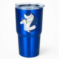 Shark Unicorn Float Pool Party Tumbler