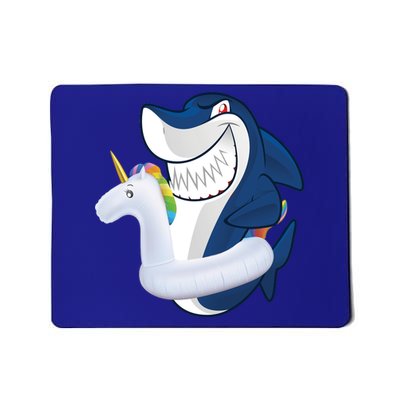 Shark Unicorn Float Pool Party Mousepad